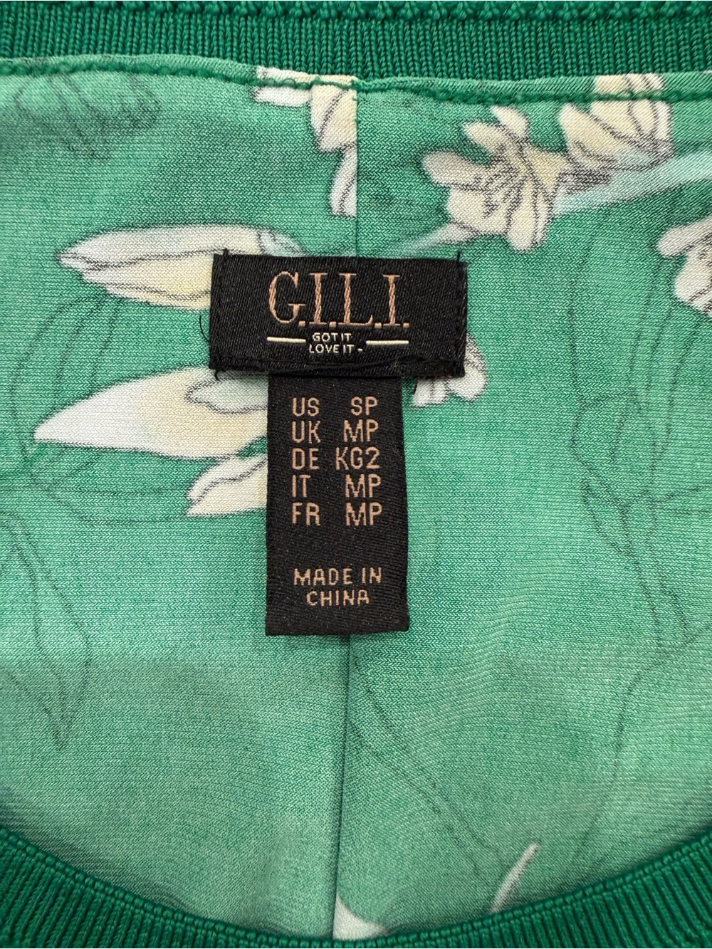 G.I.L.I. Green Maxi Dress with Yellow Floral Print - Picture 5 of 7